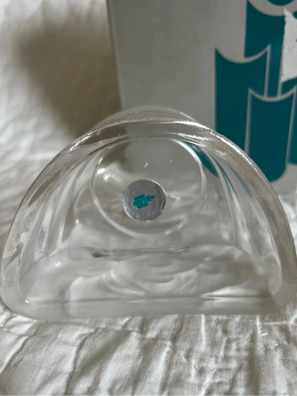 Vtg 90s Moon Star Celestial Glass Tealight Candle Holder Moonbeam Whimsigoth Box